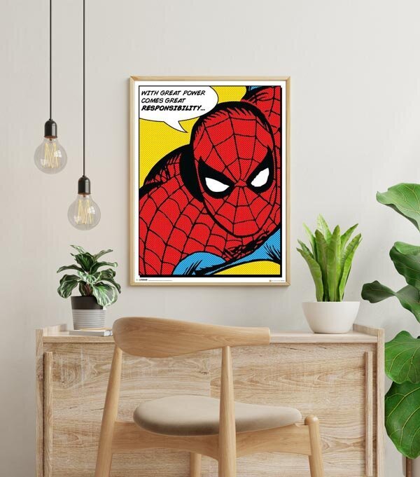 Spiderman - retro plakatas 40x50 cm kaina ir informacija | Reprodukcijos, paveikslai | pigu.lt