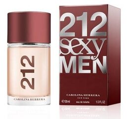 Tualetinis vanduo Carolina Herrera 212 Sexy Men EDT vyrams, 30 ml kaina ir informacija | Kvepalai vyrams | pigu.lt