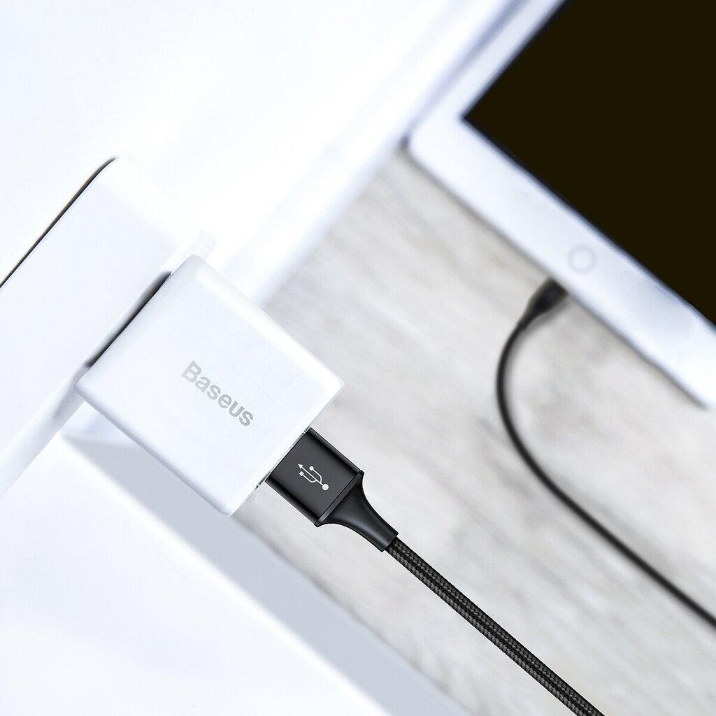 USB kabelis 3in1 Baseus, USB to micro USB, USB-C, 3.5A, 1.2m цена и информация | Laidai telefonams | pigu.lt