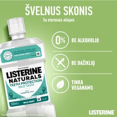 Ополаскиватель для полости рта Listerine Naturals Teeth Protection, 500 мл цена и информация | Зубные щетки, пасты | pigu.lt