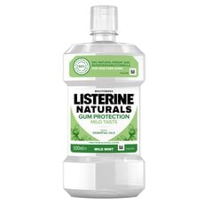 Ополаскиватель для полости рта Listerine Naturals Gum Protection, 500 мл цена и информация | Зубные щетки, пасты | pigu.lt