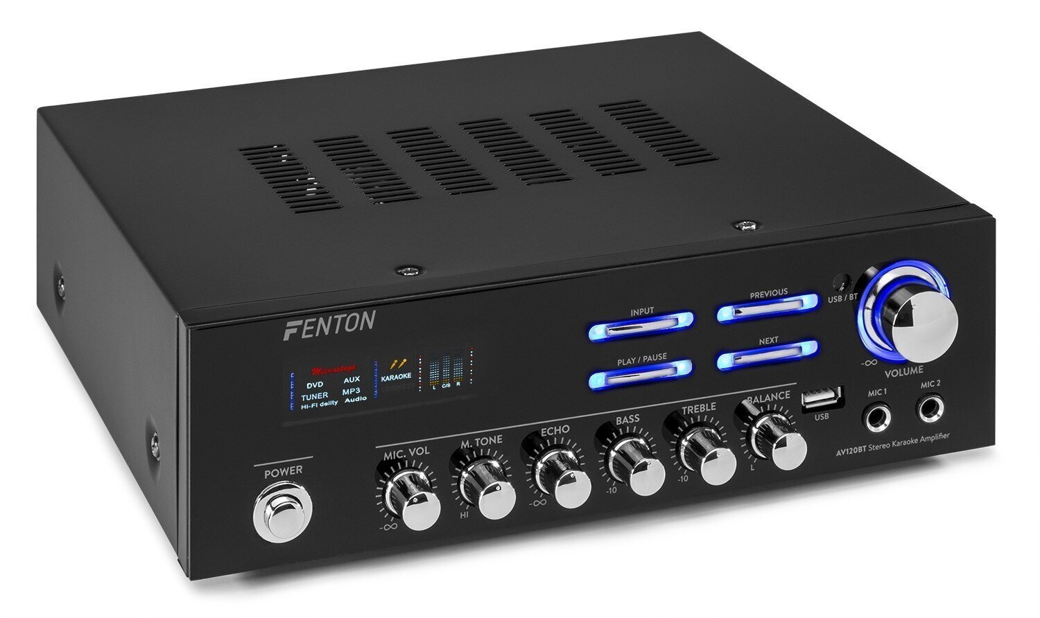 Fenton AV120BT garso stiprintuvas kaina ir informacija | Namų garso kolonėlės ir Soundbar sistemos | pigu.lt