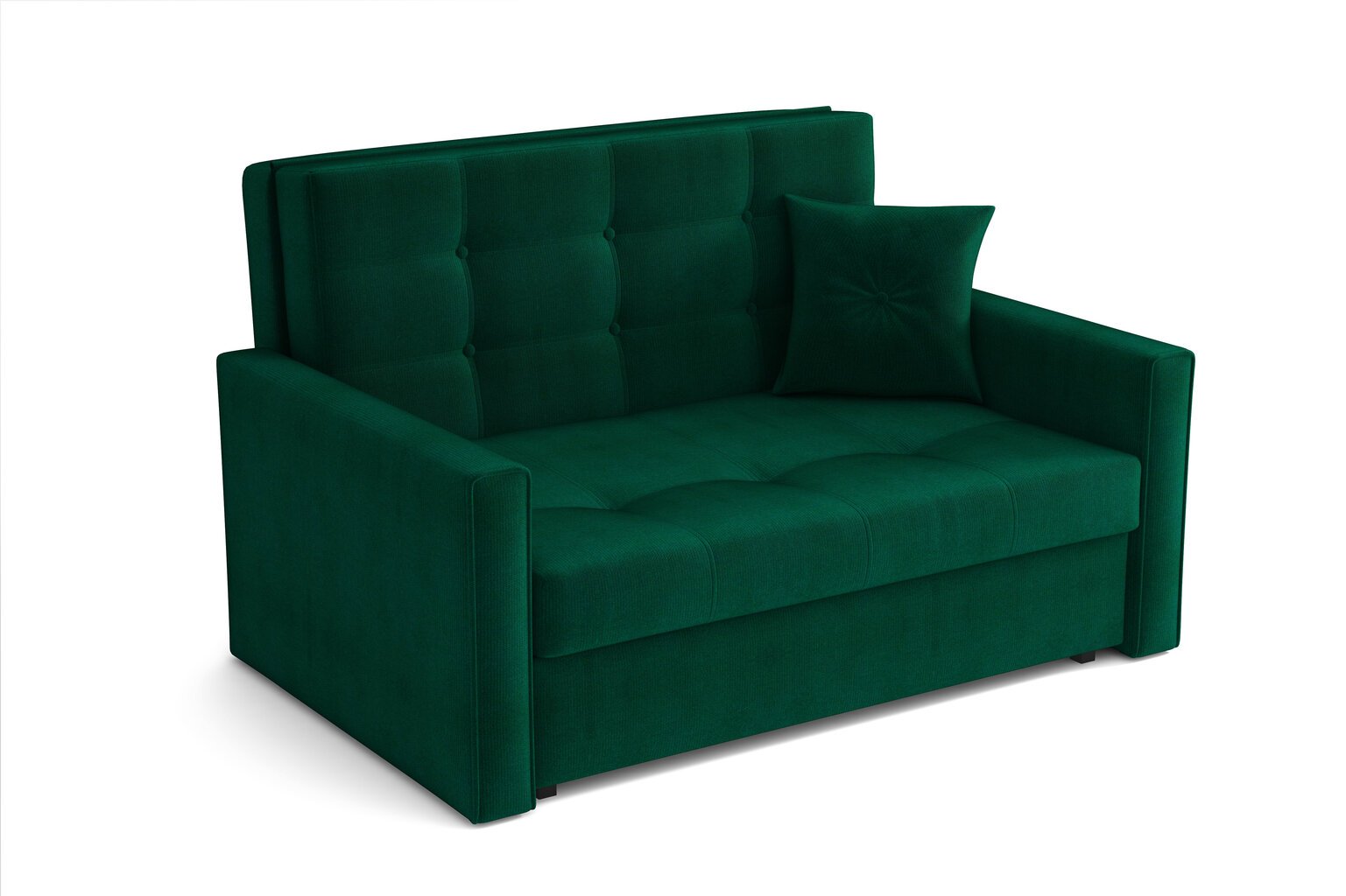 Sofa NORE Iva 2, 133x100x85 cm, tamsiai žalia цена и информация | Sofos | pigu.lt