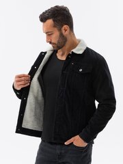 Куртка мужская вельветовая Sherpa Ombre C524, черная цена и информация | Мужские куртки | pigu.lt