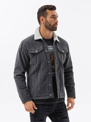 Мужская вельветовая куртка «Шерпа Омбре C524», темно-серый цена и информация | Мужские куртки | pigu.lt