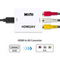 Vaizdo keitimo adapteris HDMI į AV RCA keitiklis kaina ir informacija | Adapteriai, USB šakotuvai | pigu.lt