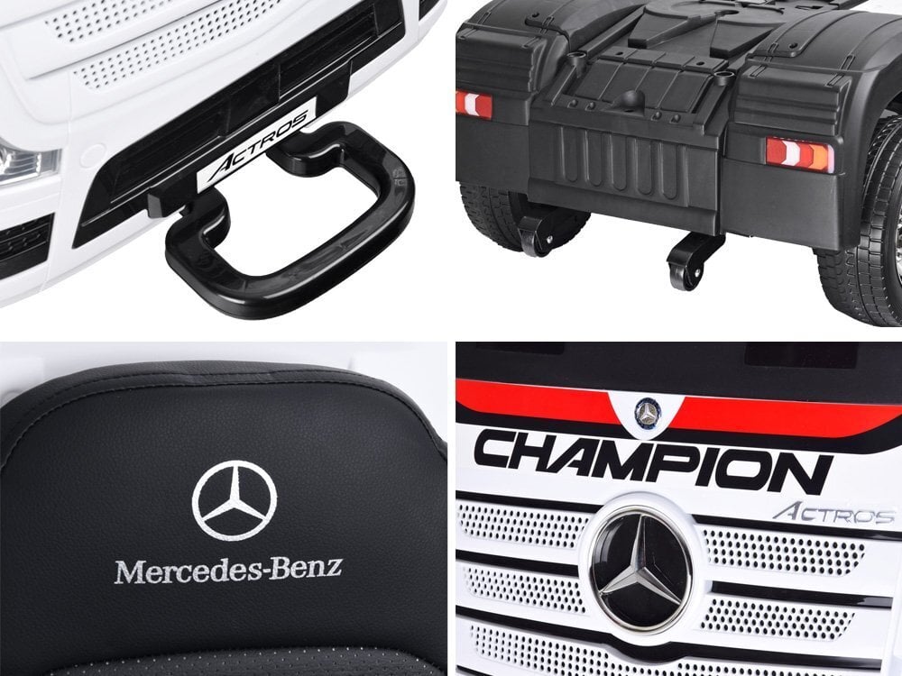 Vaikiškas vienvietis elektromobilis „Mercedes benz Actros“, raudonas kaina ir informacija | Elektromobiliai vaikams | pigu.lt
