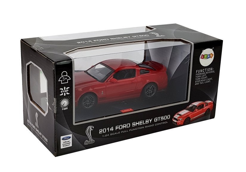 Nuotoliniu būdu valdomas automobilis "Ford Shelby GT500", raudonas kaina ir informacija | Žaislai berniukams | pigu.lt