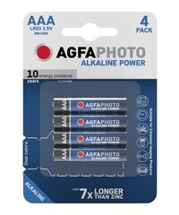 Барарейки AgfaPhoto Alkaline Power AAA LR3 (4 шт.) цена и информация | AgfaPhoto Сантехника, ремонт, вентиляция | pigu.lt