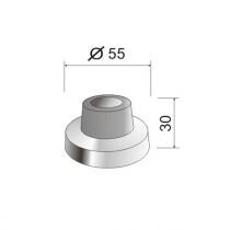 Durų atrama prisukama, d-55x30mm, plieninė, Aspro цена и информация | Дверные петли и другие принадлежности | pigu.lt