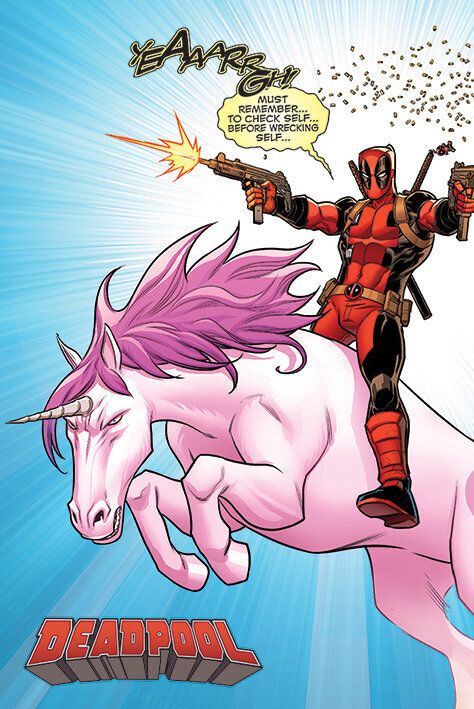 Plakatas Deadpool Unicorn, 61x91,5 cm цена и информация | Reprodukcijos, paveikslai | pigu.lt