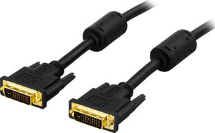 Deltaco, DVI-D, 10 м цена и информация | Кабели и провода | pigu.lt