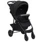 Vaikiškas vežimėlis 2-1 vidaXL Black kaina ir informacija | Vežimėliai | pigu.lt