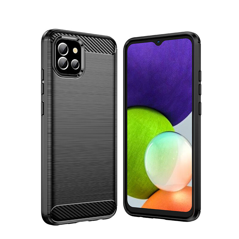 Hurtel Carbon Case skirtas Samsung A03S EU (166.5), juodas kaina ir informacija | Telefono dėklai | pigu.lt