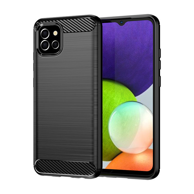 Hurtel Carbon Case skirtas Samsung A03S EU (166.5), juodas kaina ir informacija | Telefono dėklai | pigu.lt