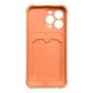 Hurtel Card Armor Case cover skirtas iPhone 11 Pro Max, oranžinis kaina ir informacija | Telefono dėklai | pigu.lt