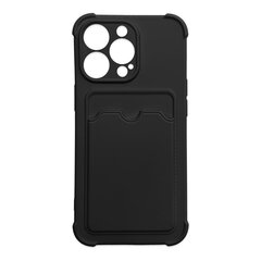 Hurtel Card Armor Case cover skirtas iPhone 12 Pro Max, juodas kaina ir informacija | Telefono dėklai | pigu.lt