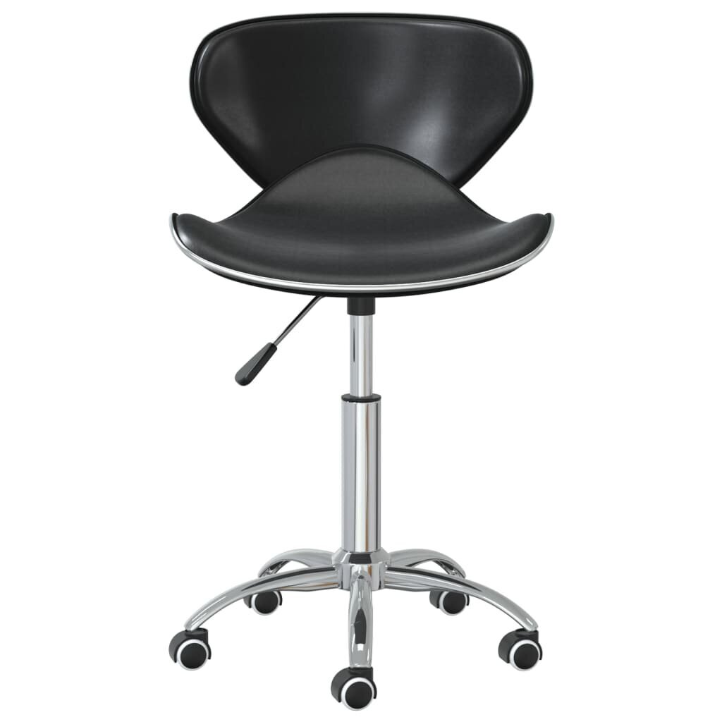 vidaXL Pasukamos valgomojo kėdės, 4vnt., juodos spalvos, dirbtinė oda kaina ir informacija | Virtuvės ir valgomojo kėdės | pigu.lt