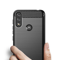 Чехол Hurtel Carbon для Motorola Moto E7i Power, чёрный цена и информация | Чехлы для телефонов | pigu.lt