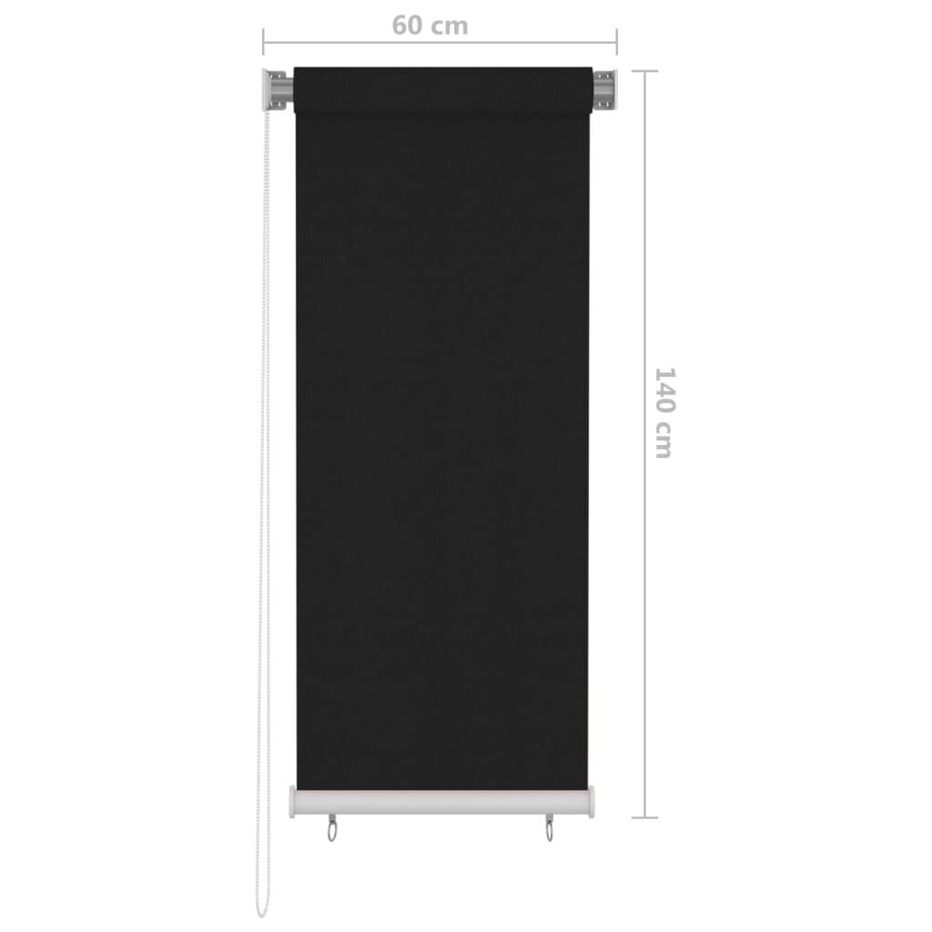 Lauko roletas, juodos spalvos, 60x140cm kaina ir informacija | Žaliuzės | pigu.lt