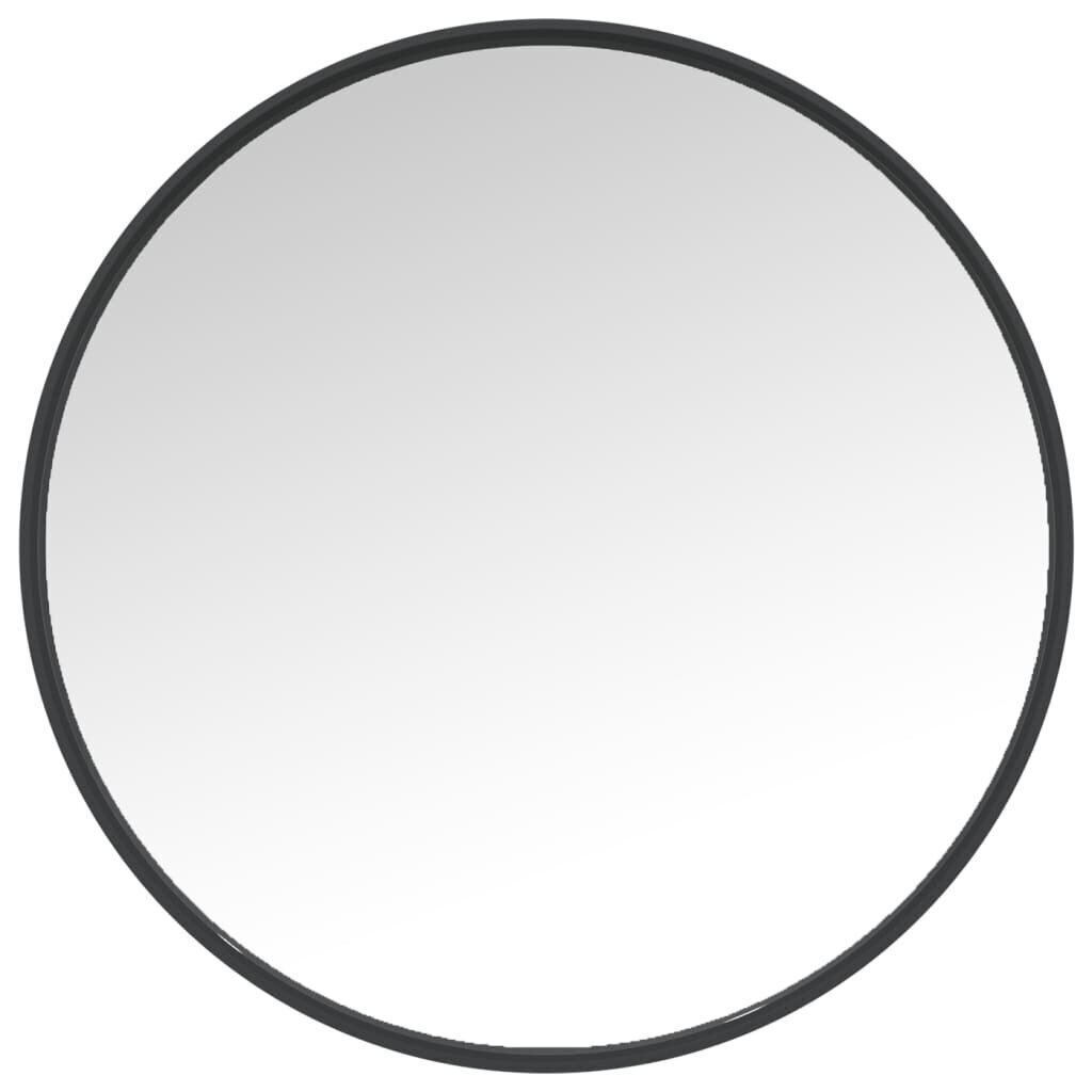 Sieninis veidrodis, 50 cm, juodas kaina ir informacija | Veidrodžiai | pigu.lt