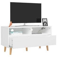 Televizoriaus spintelė, baltos spalvos, 90x40x48,5cm, MDP kaina ir informacija | TV staliukai | pigu.lt