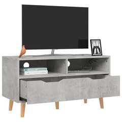 Televizoriaus spintelė, betono pilka, 90x40x48,5cm, MDP kaina ir informacija | TV staliukai | pigu.lt