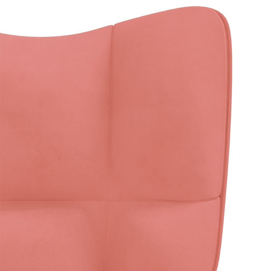 Supama kėdė, rožinės spalvos, aksomas kaina ir informacija | Svetainės foteliai | pigu.lt