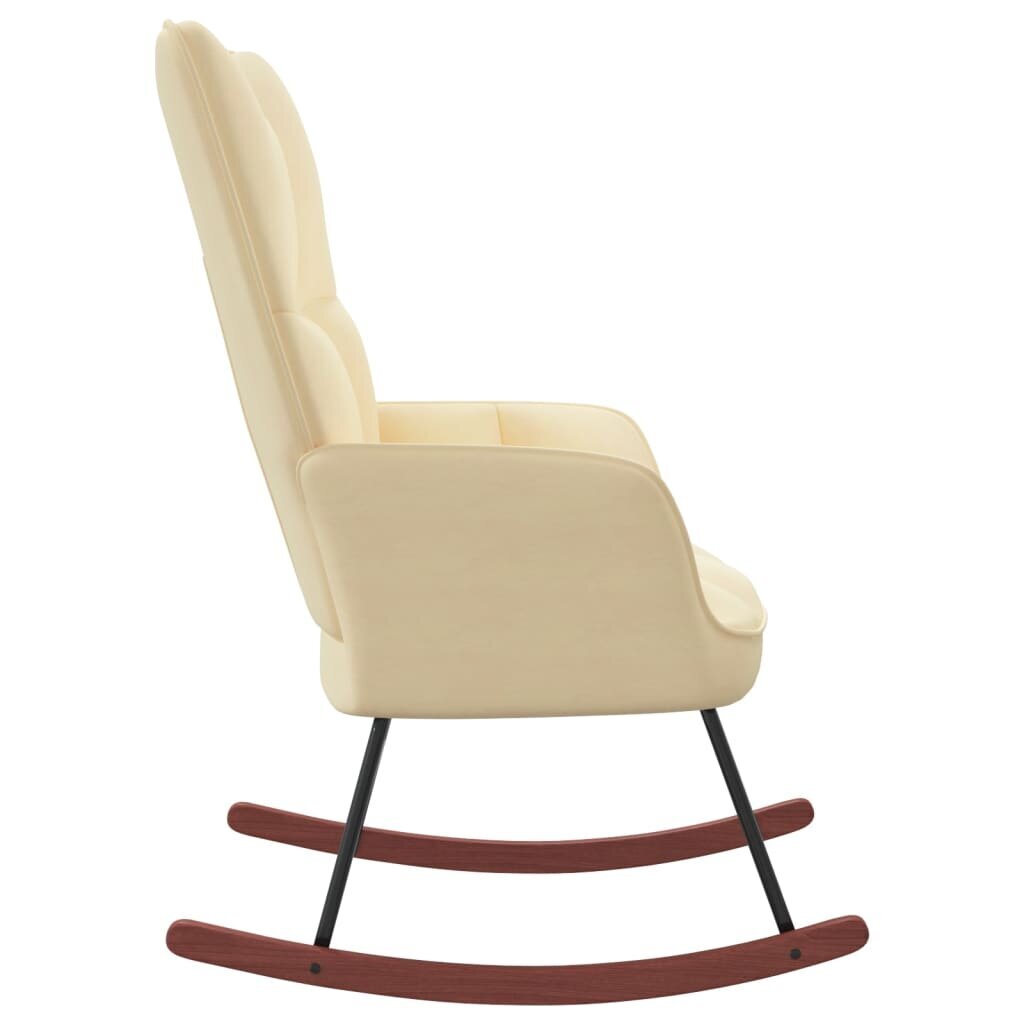 Supama kėdė, kreminės baltos spalvos, aksomas цена и информация | Svetainės foteliai | pigu.lt