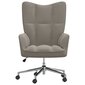 Poilsio kėdė, šviesiai pilkos spalvos, aksomas kaina ir informacija | Svetainės foteliai | pigu.lt