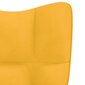 Poilsio kėdė, garstyčių geltonos spalvos, aksomas kaina ir informacija | Svetainės foteliai | pigu.lt