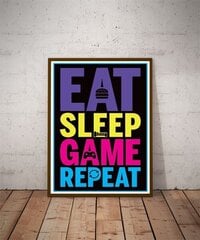 Eat, Sleep, Game, Repeat - плакат 61x91,5 cm цена и информация | Репродукции, картины | pigu.lt