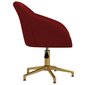 Pasukama valgomojo kėdė, raudonojo vyno spalvos, aksomas kaina ir informacija | Virtuvės ir valgomojo kėdės | pigu.lt