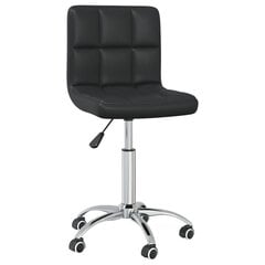 Pasukama biuro kėdė, juodos spalvos, dirbtinė oda kaina ir informacija | Biuro kėdės | pigu.lt
