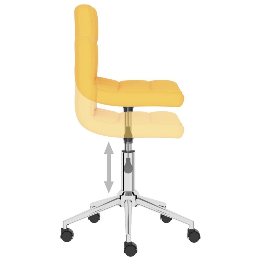 Pasukamos valgomojo kėdės, 2 vnt., geltonos kaina ir informacija | Virtuvės ir valgomojo kėdės | pigu.lt