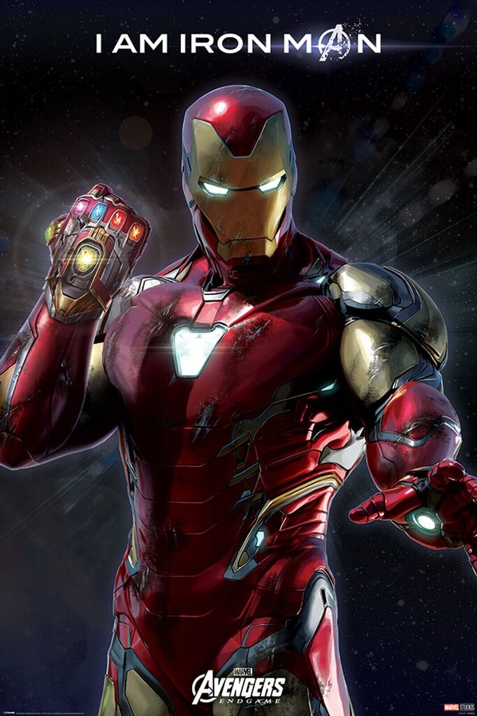 Plakatas Avengers Endgame Iron man, 61x91,5 cm kaina ir informacija | Reprodukcijos, paveikslai | pigu.lt