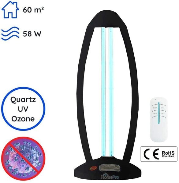 Antibakterinė ultravioletinė kvarcinė lempa UV-C 58W Ozone kaina | pigu.lt