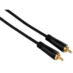 RCA laidas Hama 1 x cinch - 1 x cinch, 1.5 m, Techline, juodas цена и информация | Кабели и провода | pigu.lt