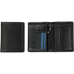 Кожаный кошелек для мужчин Dernier, чёрный цена и информация | Мужские кошельки | pigu.lt