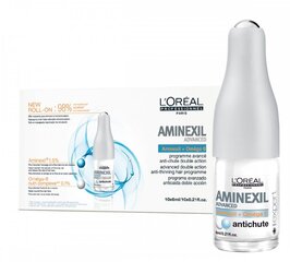 Priemonė nuo plaukų slinkimo L'Oreal Professionnel Serie Expert Aminexil Advanced 10 x 6 ml kaina ir informacija | Priemonės plaukų stiprinimui | pigu.lt