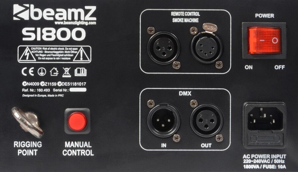 BeamZ S1800 dūmų mašina DMX Horizontali/Vertikali kaina ir informacija | Dekoracijos šventėms | pigu.lt