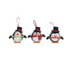 Kalėdinių papuošimų rinkinys DKD Home Decor Pingvinas PVC, 3 vnt. kaina ir informacija | Kalėdinės dekoracijos | pigu.lt