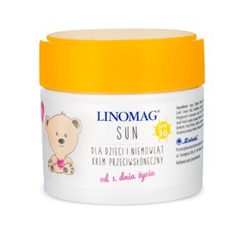 Kremas nuo saulės vaikams Linomag SPF 30 Sunscreen 0+, 50ml kaina ir informacija | Kosmetika vaikams ir mamoms | pigu.lt