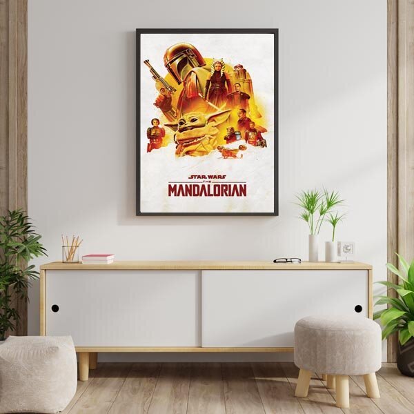 Žvaigždžių karai „Mandaloriečių nuotykis“ – plakatas 61x91,5 cm kaina ir informacija | Reprodukcijos, paveikslai | pigu.lt