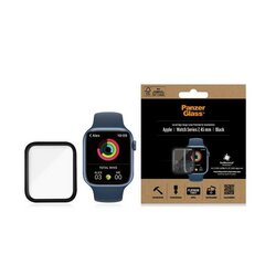 PanzerGlass Curved Apple Watch 7 41mm Antibacterial czarny|black цена и информация | Аксессуары для смарт-часов и браслетов | pigu.lt