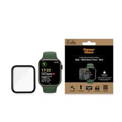 PanzerGlass Curved Apple Watch 7 45mm Antibacterial czarny|black цена и информация | Аксессуары для смарт-часов и браслетов | pigu.lt