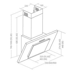 Akpo WK-4 Nero Eco Настенный 420 м³/ч цена и информация | Вытяжки на кухню | pigu.lt