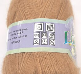 Пряжа для вязания Lanos Angora, 100г, цвет светло-коричневый 907 цена и информация | Принадлежности для вязания | pigu.lt