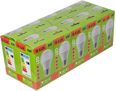 LED лампочки G.LUX GR-LED-A60-P-8W 3000K, 10 шт. упаковка цена и информация | Электрические лампы | pigu.lt