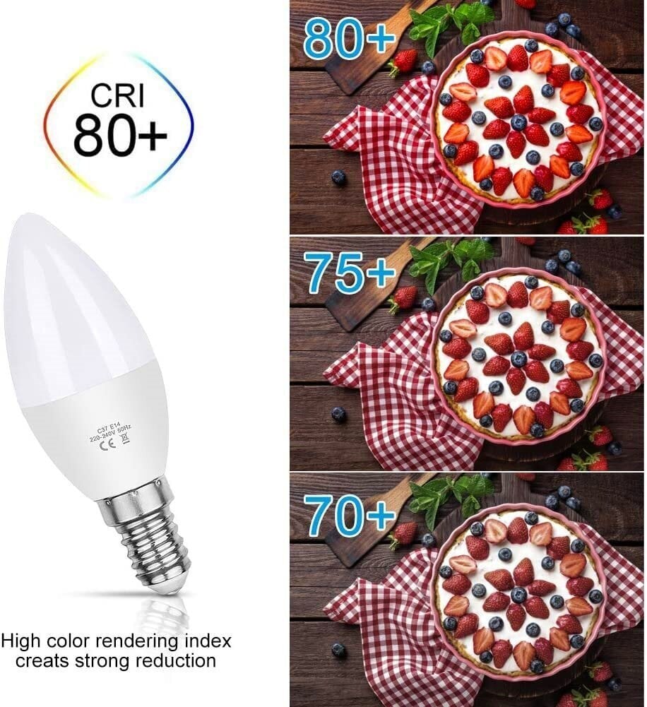 LED lemputės G.LUX GR-LED-C37-6W 3000K, 10 vnt pakuotė kaina ir informacija | Elektros lemputės | pigu.lt